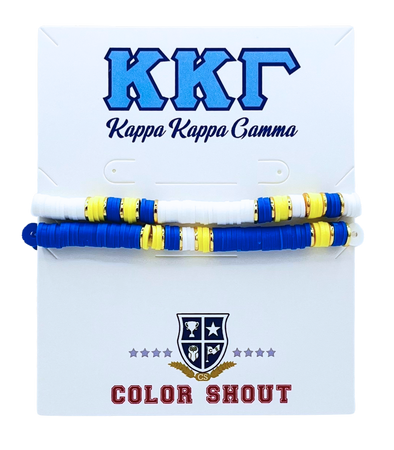 Kappa Kappa Gamma Vinyl Disc Bracelet Double Stack