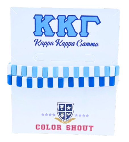 B203-Kappa Kappa Gamma Enamel Tile Double Stack