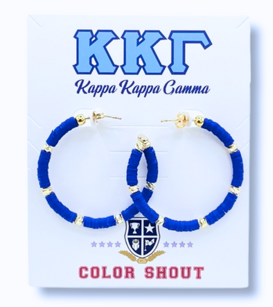 Kappa Kappa Gamma Hoop Earrings