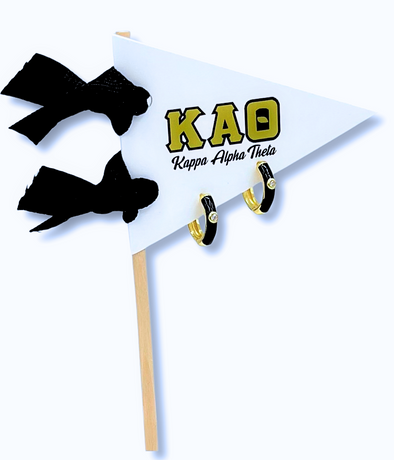 Kappa Alpha Theta Black Huggie Hoops