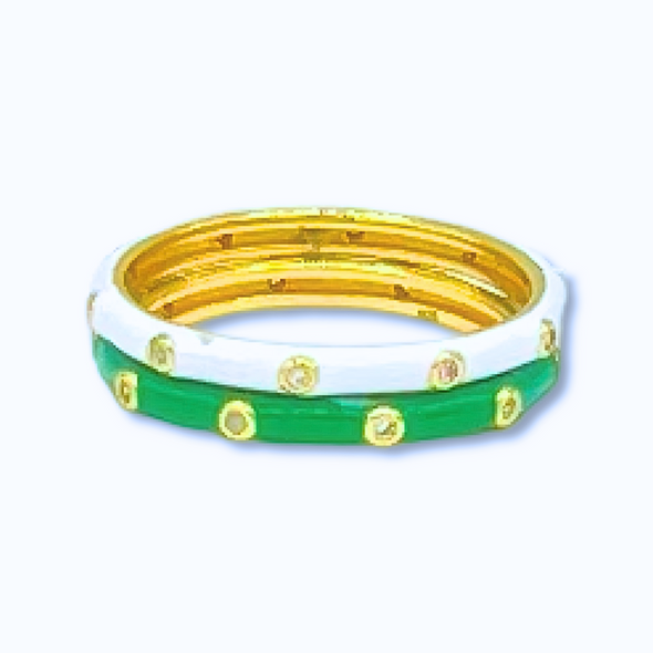 R201 KD-Kappa Delta:  2 Enamel Stack Ring Set