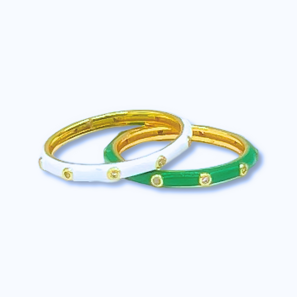 R201 KD-Kappa Delta:  2 Enamel Stack Ring Set