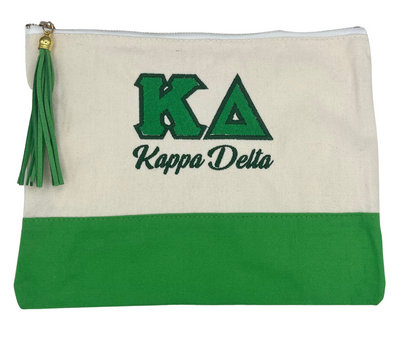 Kappa Delta Embroidered Greek Letter Pouch