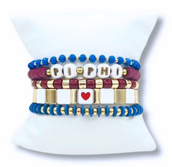 Pi Beta Phi 5 Bracelet Mega Stack