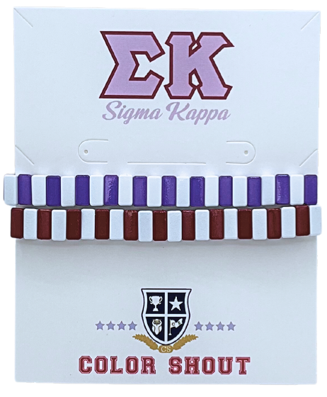 B203 SK-Sigma Kappa Enamel Tile Double Stack