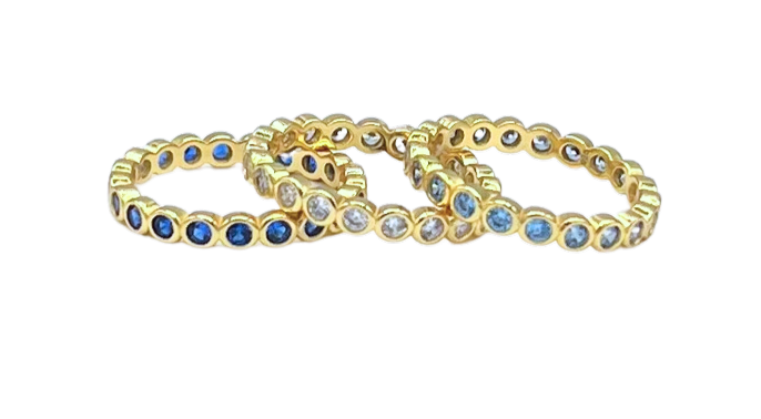 Delta Delta Delta Three Bezel Stack Ring Set – Color Shout