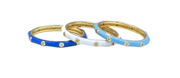 Kappa Kappa Gamma Three Enamel Stack Ring Set