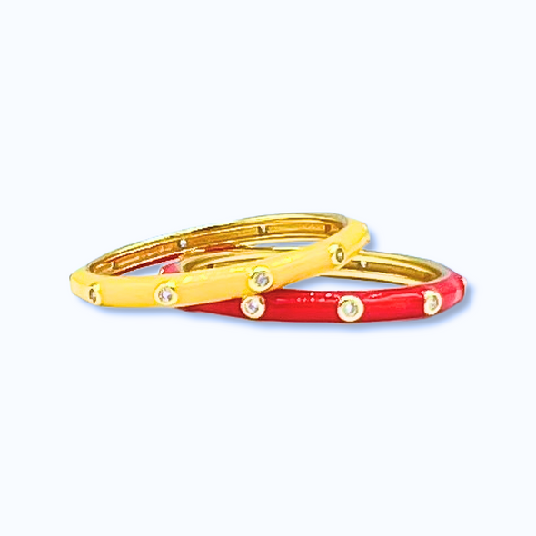 R201 XO-Chi Omega: 2 Enamel Stack Ring Set