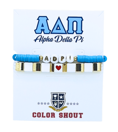 B202 ADP-I Love Alpha Delta Pi Bracelet Stack