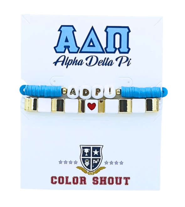 I Love Alpha Delta Pi Bracelet Stack