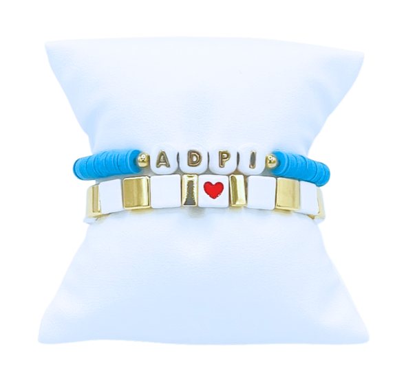 B202 ADP-I Love Alpha Delta Pi Bracelet Stack